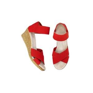 NEW CHARLESTON SHOE CO. women's cannon sandals in red